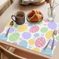 thumbnail image 2 of Easter Eggs Placemats Set of 4 Cute Colorful Spring Love Country Place Mats Indoor Wipeable Table Mats Washable Cloth Dining Table Placemats for Kitchen Holiday Party Home Decor 12x18 Inch, 2 of 7