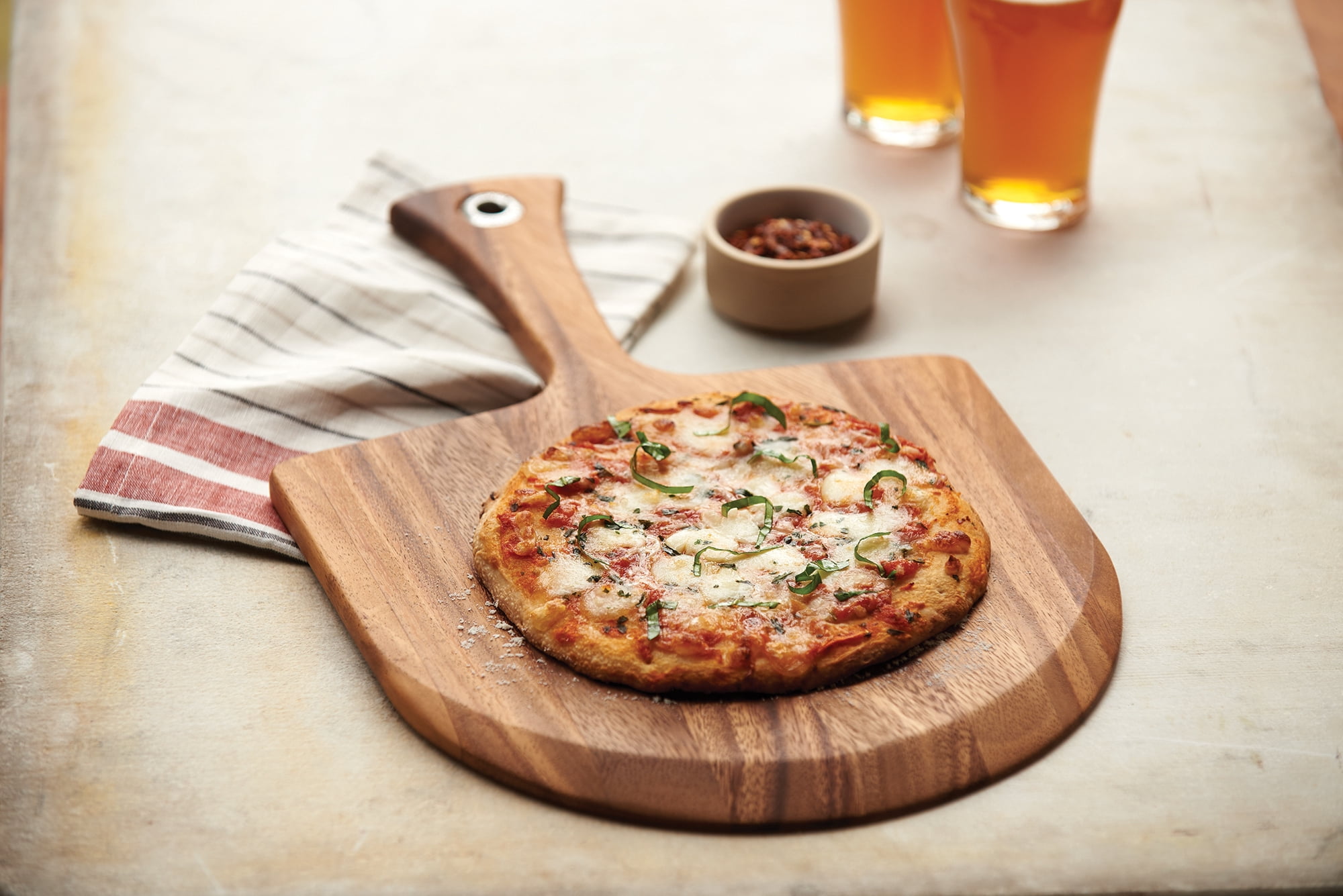 Ironwood Gourmet Lucca Mini Pizza Peel, One Size, Acacia Wood