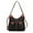 Black Brown, variant on Harper Vegan Color Block Leather Women Shoulder Bag by Mia K - Navy Light Blue