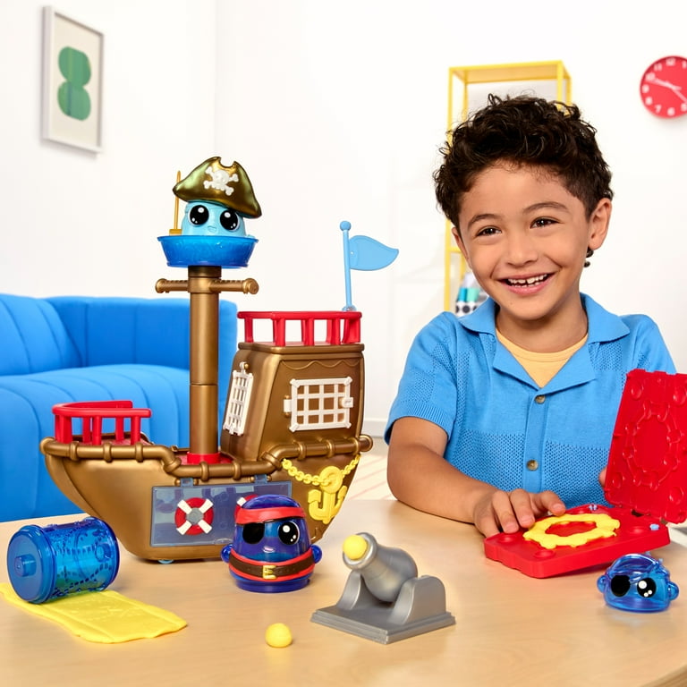 DOHKINS Pirate Ship Playset Toy Set for Kids with Treasure