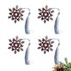 thumbnail image 3 of 4Pcs Marcador de borlas en forma de copo de nieve de metal Marcador de estilo chino Marcador clásico de nieve, 3 of 7