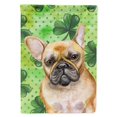 thumbnail image 1 of Bandera decorativa de lona para exteriores bulldog francés de San Patricio Caroline's Treasures, 1 of 1