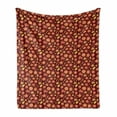 thumbnail image 1 of Floral Soft Flannel Fleece Throw Blanket, Fiery Flowers Abstract Design of Dahlia Poppy Butterfly Dragonfly and Caterpillar, Cozy Plush for Indoor and Outdoor Use, 70" x 90", Multicolor, by Ambesonne, 1 of 6
