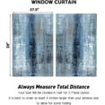 thumbnail image 5 of Abstract Blue Kitchen Window Curtains 27.5 x 39 Inch Small Short Mini Cafe Rod Pocket Dark Navy Gray Grey Watercolor Living Bedroom Room Home Treatment Set of 2 Curtain Panels Drapes Tiers, 5 of 6
