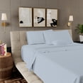 thumbnail image 5 of Aireolux 800 Thread Count 100% Cotton Supima, Wrinkle Resistant, Soft & Cozy, Sateen Sheet Set King Light Blue, 5 of 9