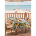 thumbnail image 2 of 60x102 Inch Outdoor Tablecloth with Umbrella Hole Zipper Rectangle Summer Yellow Sunflower Rectangular Tablecloths Outside Waterproof Daisy Wildflower Pastoral Patio Table Cover for Picnic Party, 2 of 8