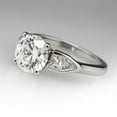 thumbnail image 3 of Certified Moissanite Stone,Solid Silver Cluster Accented Mounting Round Moissanite Engagement Ring, 3.15 Ct Vintage Moissanite Ring for Women, 3 of 5
