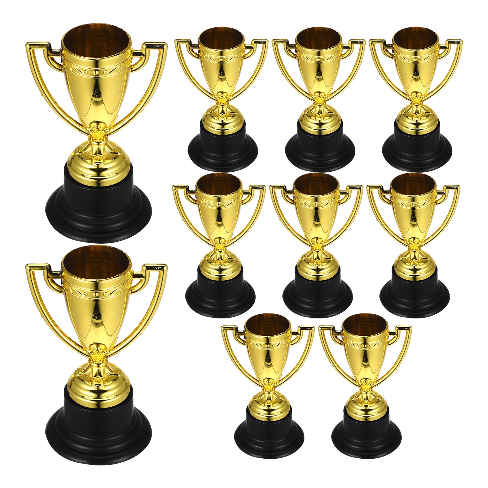 EeaseMX 10 mini trofeos dorados de plástico, premios de recompensa ...