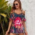 thumbnail image 4 of The Legend Of Zelda Women's T Shirt Short Sleeve Off Shoulder Camisole Tee Shirt Top Summer Breathable Adjustable Cold Shoulder T-Shirt, 4 of 6