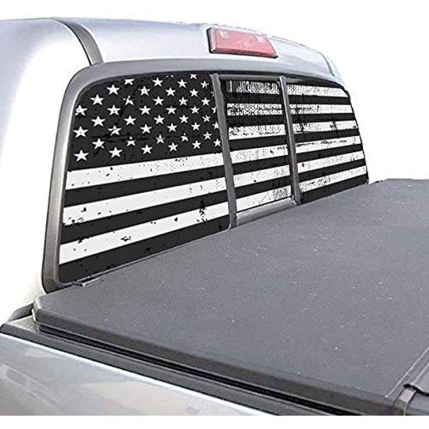 XPLORE OFFROAD American Flag Window Decal for Pickup Trucks, SUVs