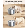 thumbnail image 4 of NPET 1 Gallon Stainless Steel Pet Water Fountain Quiet Filtered Cat Drinking Water Dispenser With 4 Replacement Filters, 4 of 10