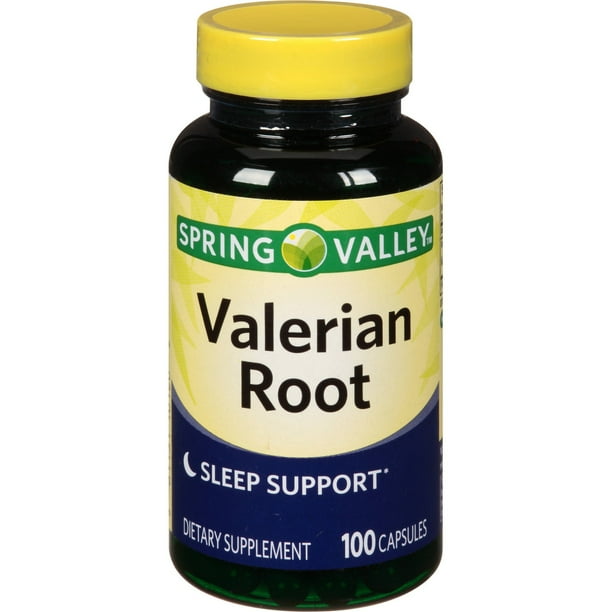 Spring Valley Valerian Root Sleep Support Dietary Supplement Vegetarian Capsules, 400 mg, 100