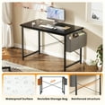 thumbnail image 4 of CONCETTA 44 Inch Computer Writing Desk with Storage Bag, Steel Frame for Home Office Study, Black, 4 of 8