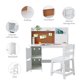 thumbnail image 3 of QinaQin Escritorio infantil con silla y alzada, mesa de estudio con almacenamiento, repisas, gabinetes, librero y tablero de corcho, ideal para niños de 5 a 12 años, 3 of 7