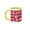 Yellow/White, variant on 3drose, Red and White Lips Kiss Imprint and Hearts Pattern, 11oz Two-tone Red Mug