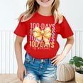 thumbnail image 2 of shqvo Toddler Shirts Girls 2t 100th Day Of School Graphic Short Sleeve T-Shirts School Spirits Children's Fashion Pullover Tops Classroom Gifts for Students, 2 of 4