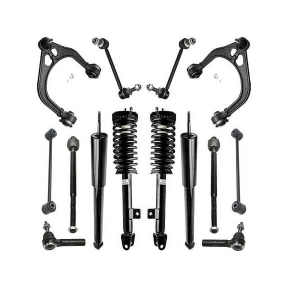 Front and Rear Shock Strut Coil Spring Control Arm Kit - Compatible with 2006 - 2010 Dodge Charger 2007 2008 2009