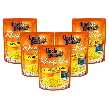 (5 Pack) UNCLE BEN'S Ready Rice: Roasted Chicken, (Best Hainanese Chicken Rice)