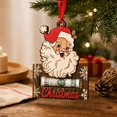 thumbnail image 4 of Santa Claus Wooden Cash Gift Holder with Snowflake Design, Christmas Tree Hanging Ornament for Holiday Gift Giving, Christmas Decoration, 4 of 4
