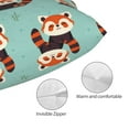 thumbnail image 3 of Gaeub Fox Print Double Sided Plush Decorative Throw Pillow Cover, Sofa Cushion Cover, Plush Cushion Cover，Excluding Pillow Core-16"x24", 3 of 6
