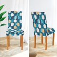 thumbnail image 3 of Yayeee 4 Pack Dining Chair Covers Stretch Parson Chairs Slipcovers Seat Protector, Blue White Geometric Patterns, 3 of 6