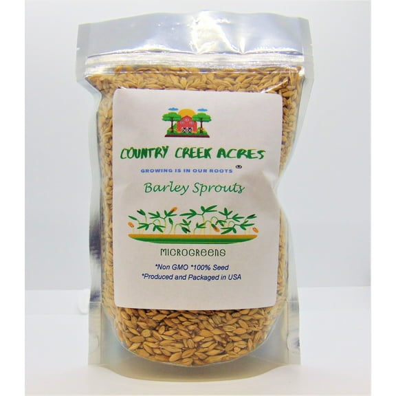 Whole Barley Seeds for Barley Grass Microgreen, Juice Sprouting Seeds 8 oz,Resealable Stand up Pouch Used for Malt for Beer Brewing Malting
