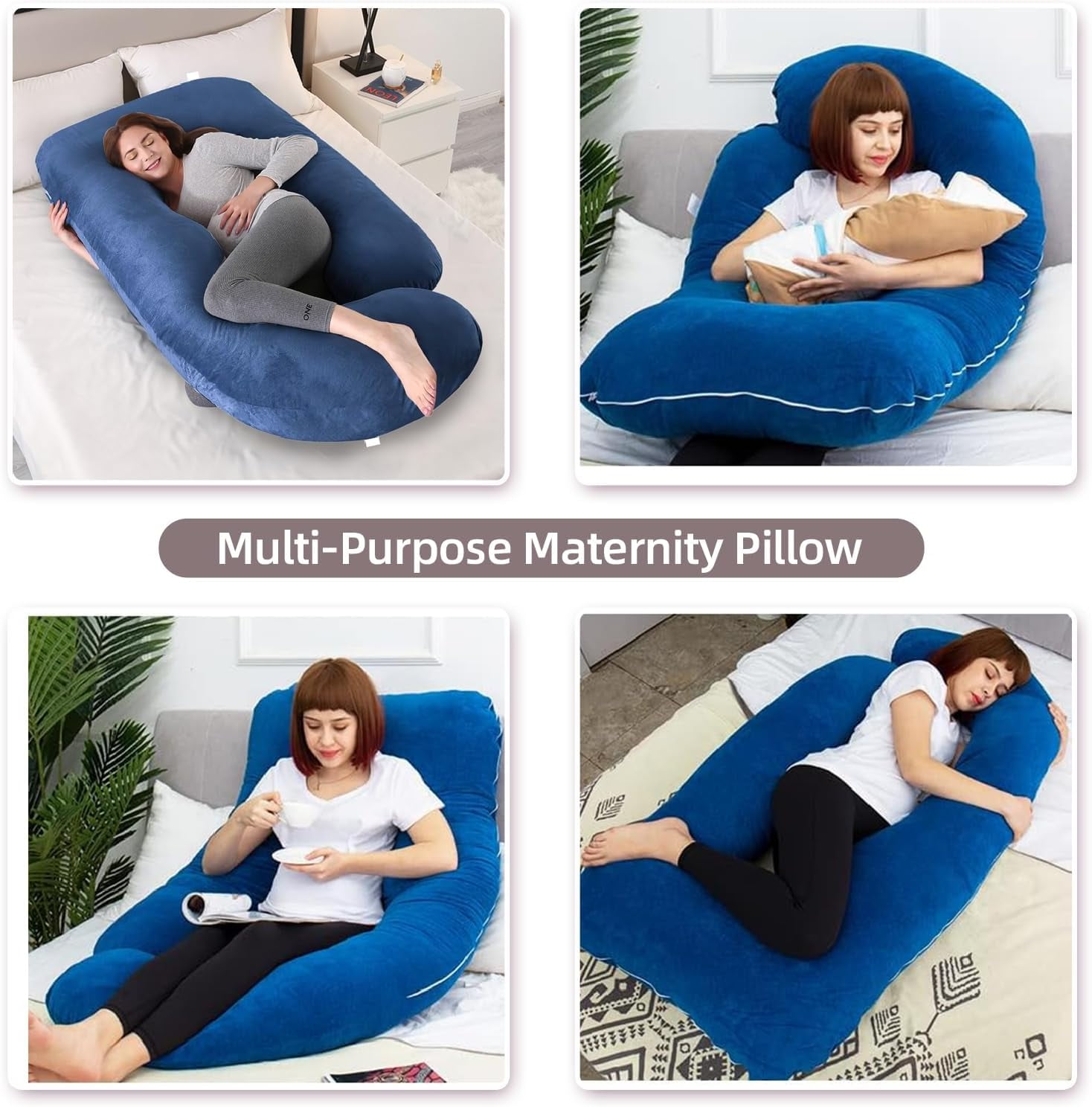 Full body pillow, suitable for sleep cooling, U-shaped pillow, with detachable and washable features