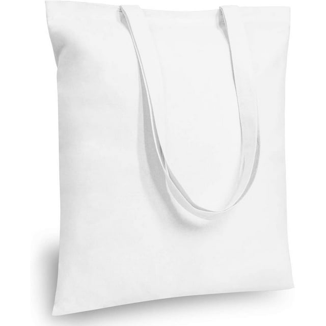ARRIBADiseño 5 | 12 | 24 | 48 | Paquete de 192 bolsas económicas de algodón, bolsas de tela ligeras, medianas y reutilizables para la compra de comestibles, adecuadas para bricolaje, publicidad, promo