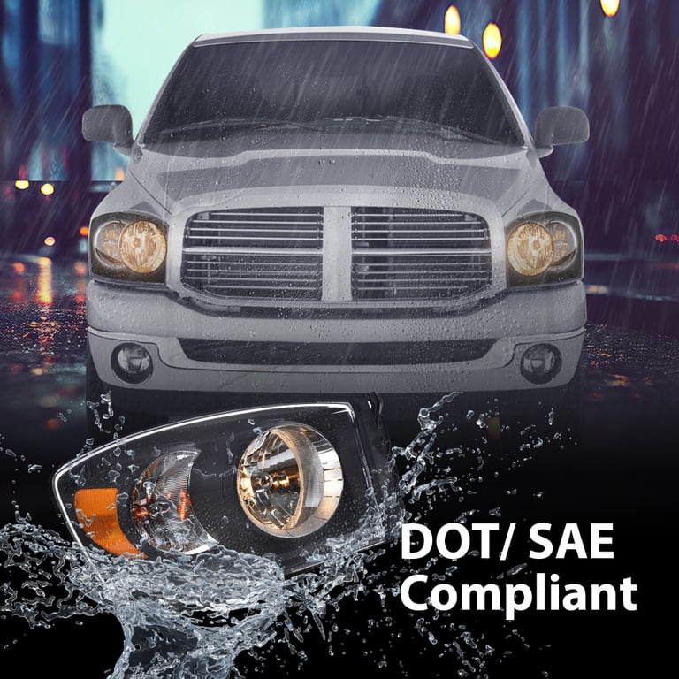 Black Headlights for 06-08 Ram 1500/06-09 Ram Dominican Republic