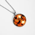 thumbnail image 4 of Maple Ieaf Pumpkin Elegant Glass Circular Pendant Necklace - Women's Jewelry, 4 of 5