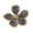 Black, variant on Finger Ring Five-Petal Flower Shape Open Adjustable Fit Women Ring Handcrafted Drip Glaze Enamel Metal Outline Middle Finger Band