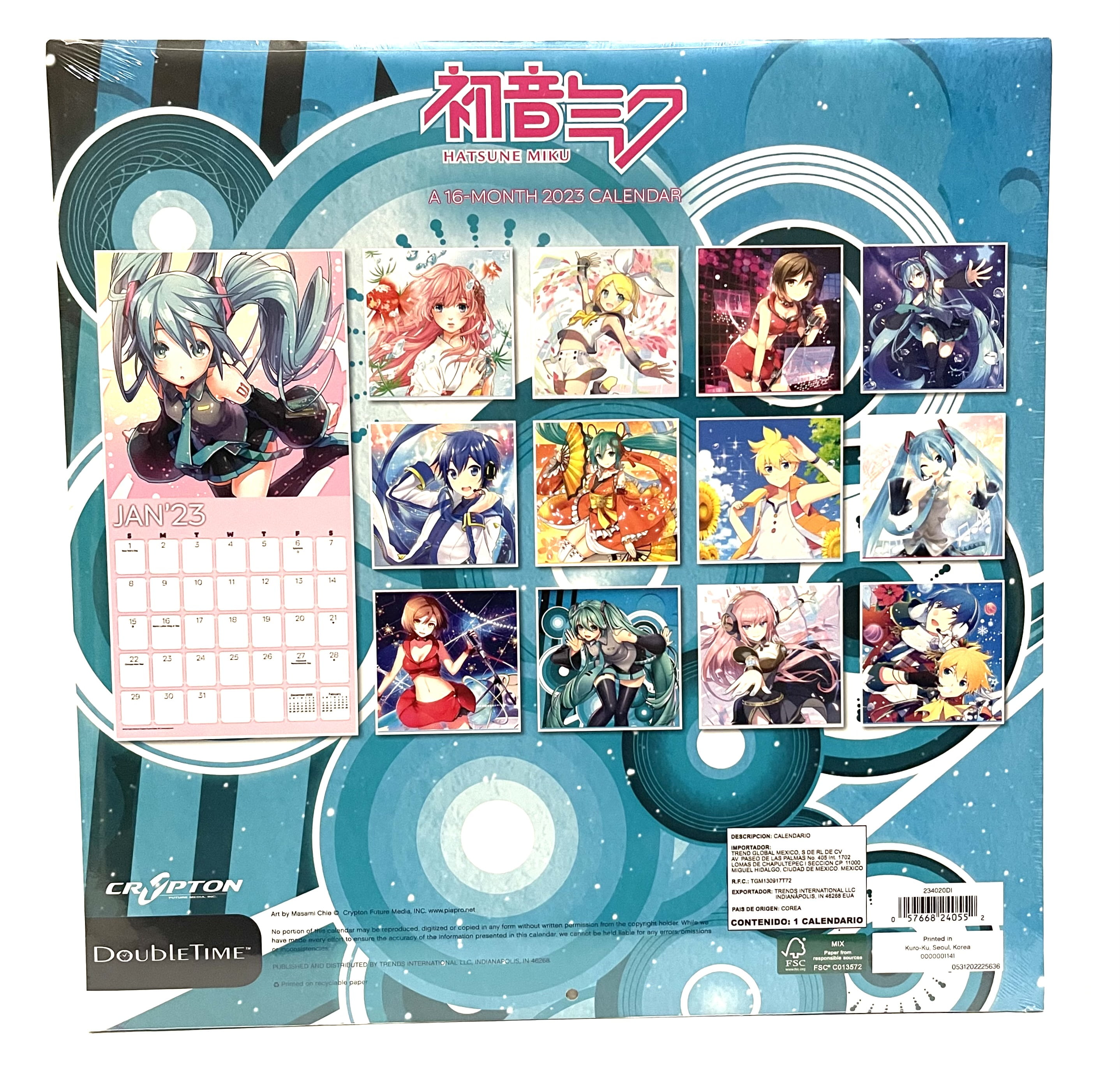 2023 HATSUNE MIKU 12” X 24” Wall Calendar - Walmart.com