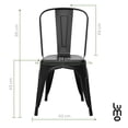 thumbnail image 3 of Silla Tolix 4 Pzas Comedor Casa Restaurante Exterior Jardin negro, 3 of 8