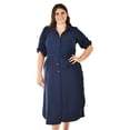 thumbnail image 4 of Vestido largo Roman Fashion Talla Extra 1765 Azul marino 42, 4 of 6
