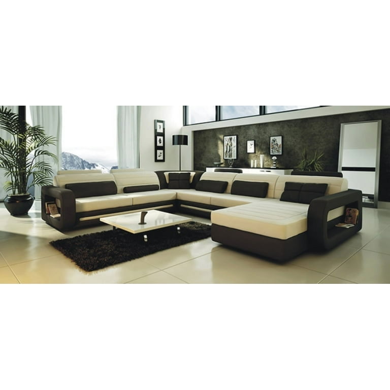 Black Leather Sectional Sofa