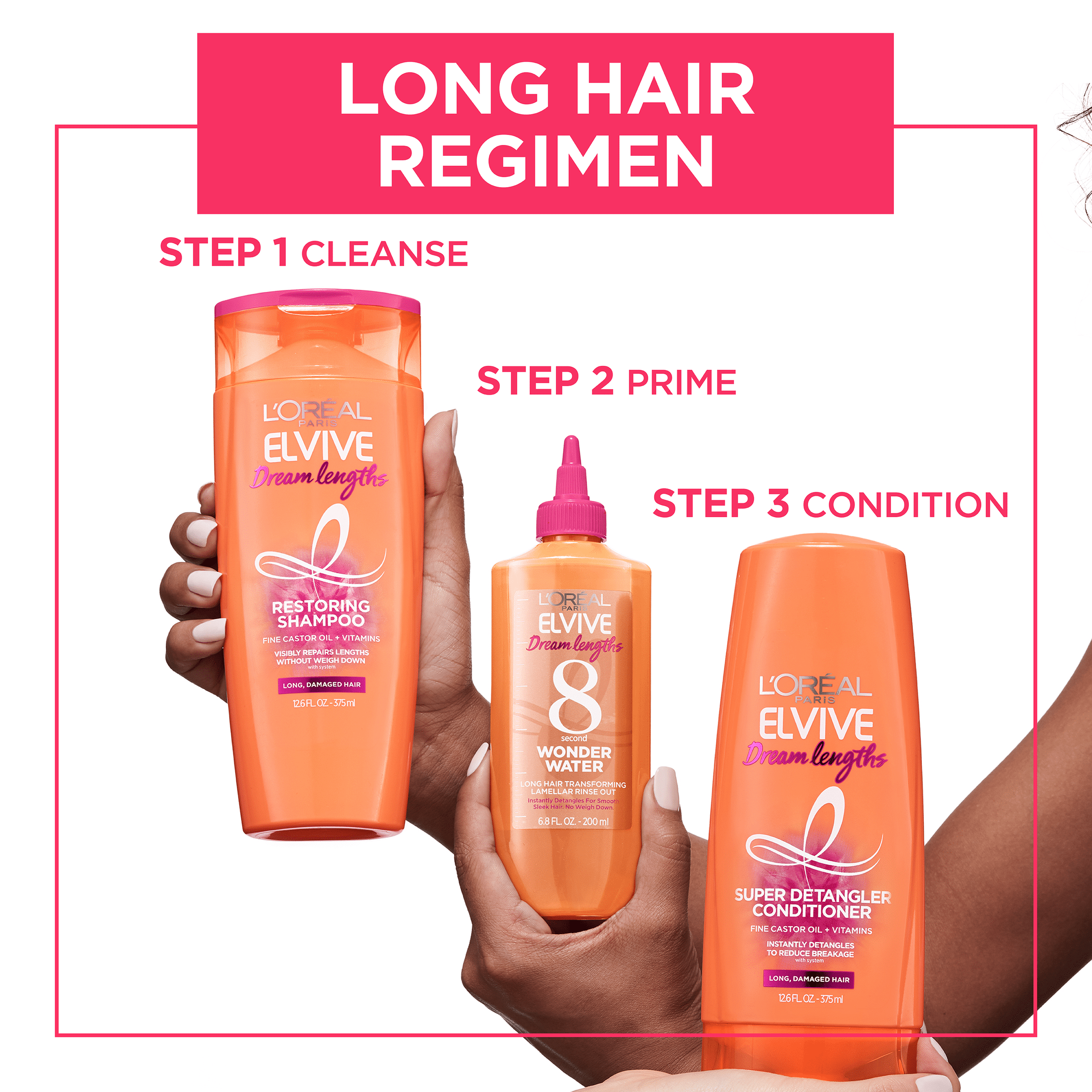L'Oreal Paris Elvive Dream Lengths Detangling Conditioner for Long Hair, Squeeze Bottle, 28 fl oz