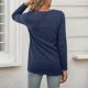 thumbnail image 5 of MHFRRA Camisetas de Mujer para Uso Informal, Otoño e Invierno, Camisetas de Manga Larga con Cuello Redondo para Una Comodidad Diaria. Azul, 5 of 5