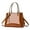 Brown, variant on Shiny Patent Leather Crossbody for Women Push Glossy Shoulder Bag Satchel Purses Party Totes Top Handle Bags