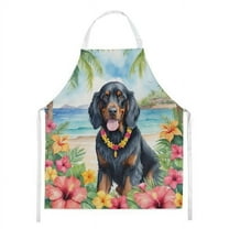 Gordon Setter Luau Apron 27 in x 30 in