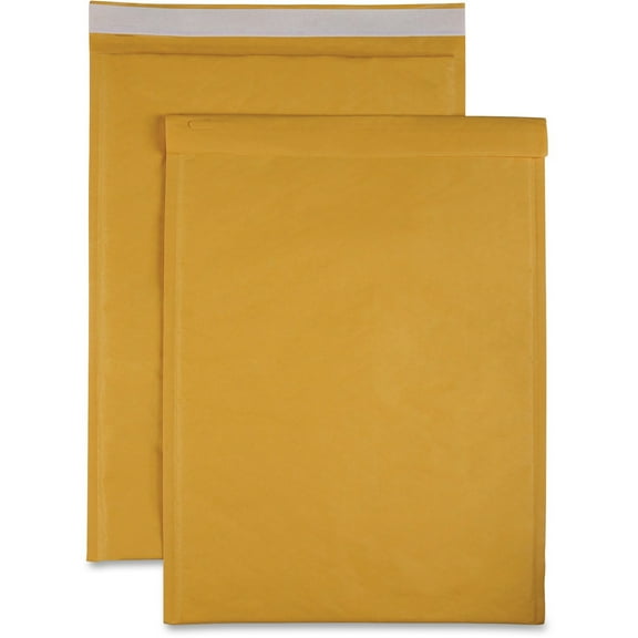 Sparco Size 6 Bubble Cushioned Mailers - Bubble - #6 - 12 1/2" Width X 19" Length - Self-sealing - Kraft - 50 / Carton - Kraft