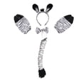 thumbnail image 2 of Conjunto De Cola De Orejas De Animales Strade Fareast Limited Cosplay Para Niños Fiesta De Carnaval Tigre Blanco Y Negro, 2 of 8