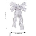 thumbnail image 2 of Christmas Decorations Silver Luminous Large Christmas Bow Handmade Christmas Tree Party Decorations for Women College Graduation Party Decorations 2022 Party Party Dress Party Decorations, 2 of 3