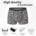 thumbnail image 2 of Men's Boxer Briefs, Zebra Couple cute print Soft Comfy Mens Underwear Boxer Briefs Breathable With Widen Waist, 2 of 7
