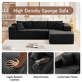 thumbnail image 6 of 104" Modular Sectional Sofa, Flannel Modern L-Shaped Cloud Couch with Chaise Lounge & Pillows, Compressed Sofa with Upholstered High-Density Sponge, Corner Sofa for Living Room Bedroom Apartment, 6 of 8