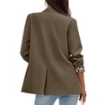 thumbnail image 4 of Women's Single Button Blazer Casual Long Sleeve Fashion Outerwear Army Green S, 4 of 6