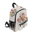 thumbnail image 2 of FORMRS School Backpack with Front Zippered Pocket 12" Student Travel Daypack, Beige Cute Flower, 2 of 6