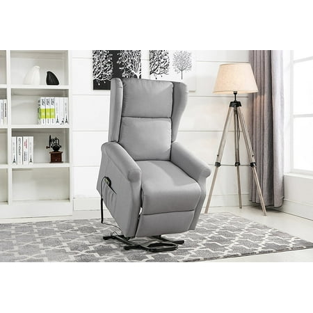 Power Recliner Chair Lift Chairs Linen Living Room Reclining Power Recliner Chair Lift Chairs Linen Living Room Reclining Armchair Light Grey