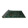 thumbnail image 2 of Ahgly Company Indoor Round Persian Turquoise Blue Traditional Area Rugs, 8' Round, 2 of 4