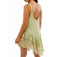 thumbnail image 2 of Women'S Lace Flowing Mini Dress Y2k Sleeveless Backless Suspender Dress Low Waist Short Dress Nightgown Green S, 2 of 3