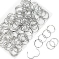 thumbnail image 1 of Loose Leaf Binder Rings 1-Inch（100 Pack） Office Book Rings, Nickel Plated Steel Binder Rings, Key Rings, Metal Book Rings, for School，Sliver, 1 of 8